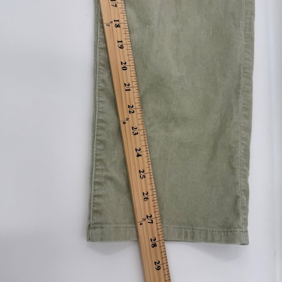 Talbots Pants Women 14W NEW Green Corduroy Signature Ankle Hippie Boho 90s - Picture 11 of 13